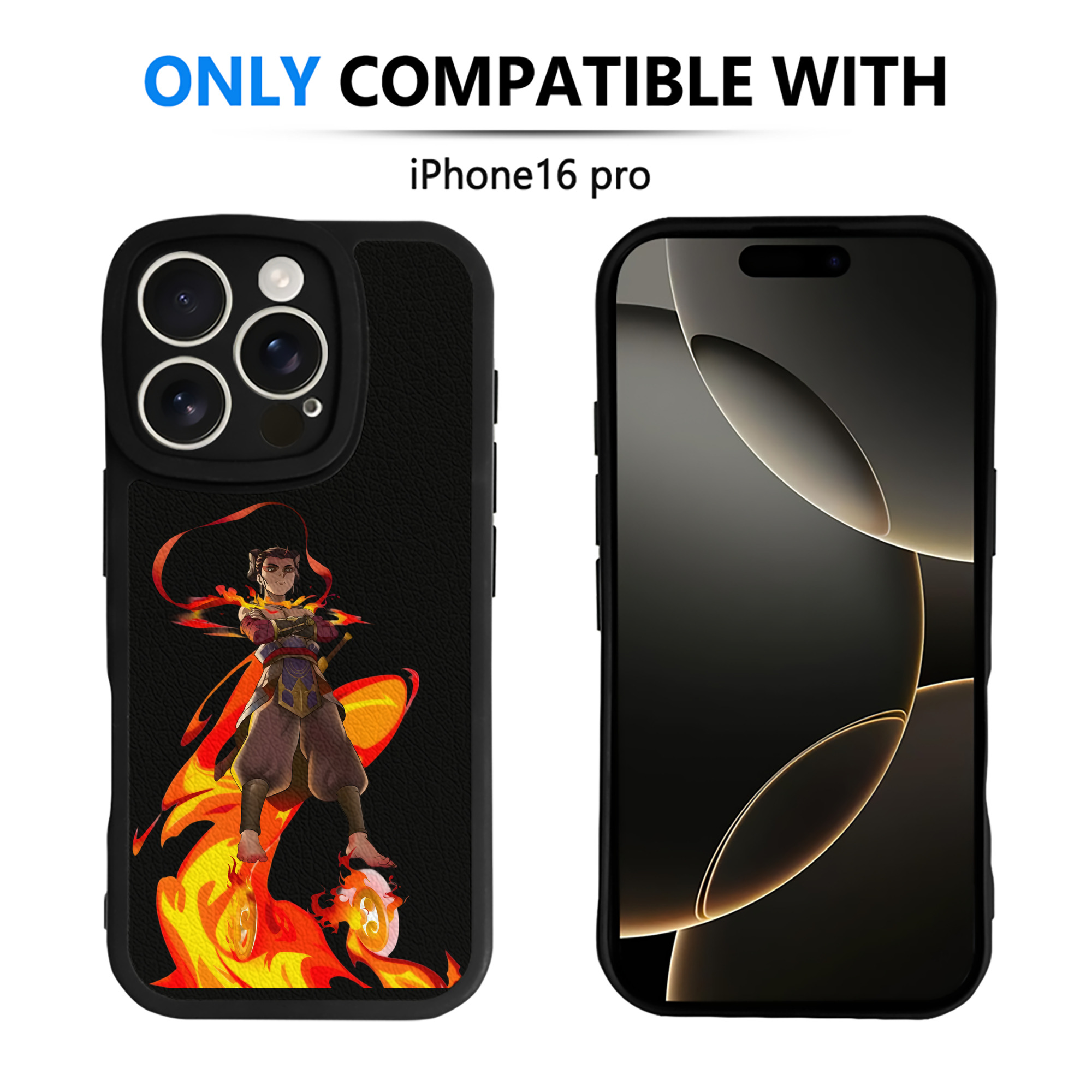 （画像用） Ne Zha 2 ナタ 魔童の大暴れ 【iPhone 16シリーズ対応】シリコンスマホケース（レザー調） 材質：シリコン